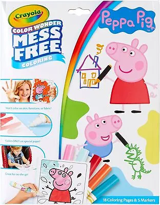 CRAYOLA Color Wonder - Peppa Pig Mess-Free Colouring Book (Includes 18... • £10.90