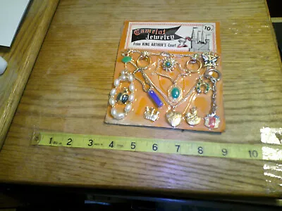 Original Vintage Display 10c Card Camelot Jewelry From King Arthur's Ct   #jd416 • $25