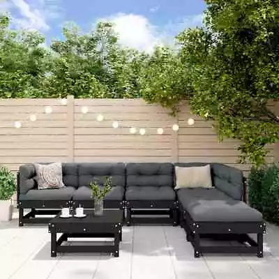 Gecheer 7 Piece Wooden Garden Sofas Set Pallet Furnitures Set Patio Corner C9B9 • £463.25