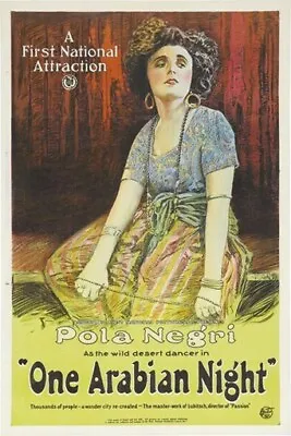 ONE ARABIAN NIGHT MOVIE POSTER Pola Negri RARE VINTAGE • $9.98