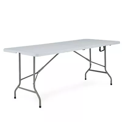 JOMEED 6 Foot Portable Plastic Folding Multipurpose Utility Picnic Table White • $82.99