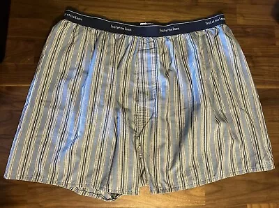 Vtg Men's FTL Fruit Of The Loom Boxer Full Cut Stripes Large 34-38” Waist Soft • $14.40