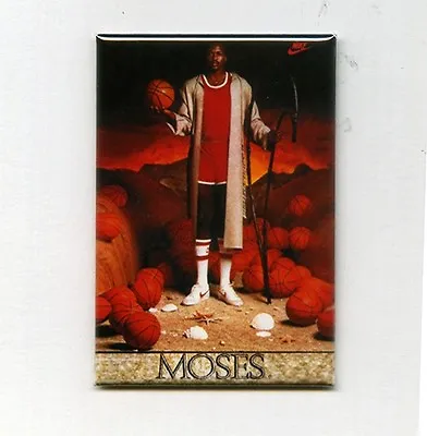 MOSES MALONE 2 X3  POSTER FRIDGE MAGNET (nba 1984 Sixers 76ers Costacos) • $6.99