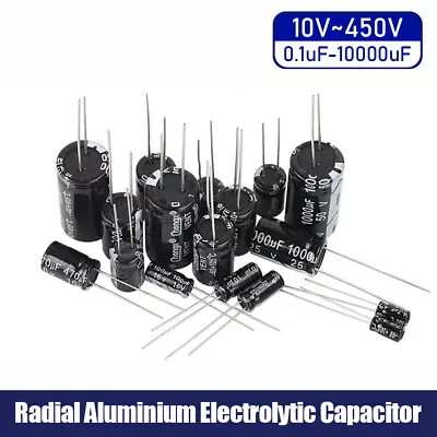 10V 16V 25V 35V 50V 63V 100V 250V 400V 450V Electrolytic Capacitor 0.1uF-10000uF • £24.55