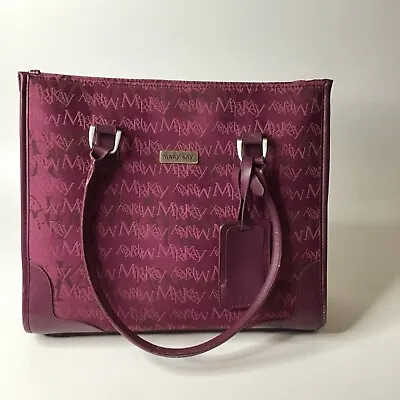 Large Mary Kay Maroon Colored Travel Bag Tote Size Is 15 1/2x13 1/2 X 5 • $29.99
