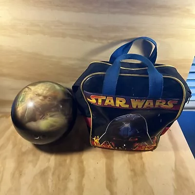 Brunswick STAR WARS Yoda Bowling Ball Viz-A-Ball Rare With Bag • $35