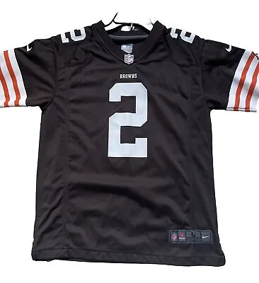 Nike Youth L  14/16 NFL On Field Cleveland Browns 2 Manziel Football Jersey EUC • $18.99