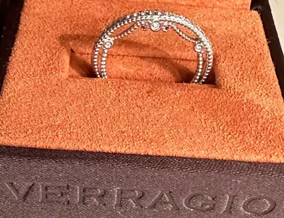 Designer VERRAGIO Diamond 18K Gold WG Wedding Ring Band #2 Size 5 INSIGNIA $4K • $1499