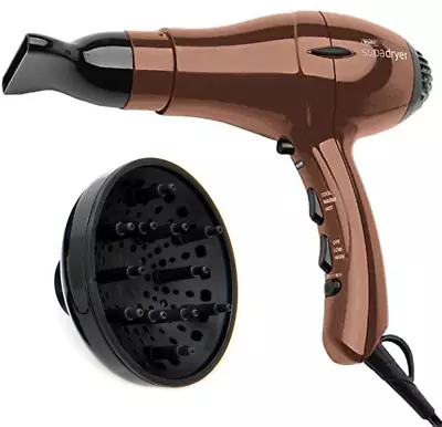 Wahl Copper Supadryer Ionic Hairdryer With Diffuser & Nozzle • $155.95