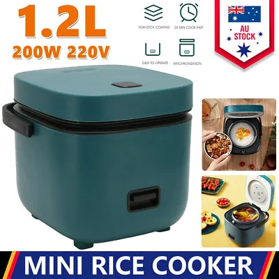 $32.19 • Buy 1.2L Mini Rice Cooker Travel Small Non-stick Pot Cooking Soup Rice Stews Steamer