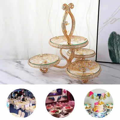 4-Tier Cupcake Stand Cake Dessert Wedding Event Party Display Tower Plate Round  • $42