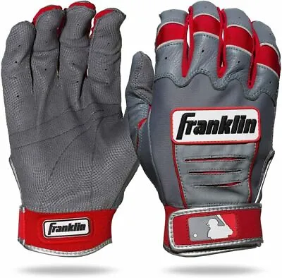 Franklin Sports CFX Pro Adult Batting Gloves Size Medium Pair Gray/Red • $31.80