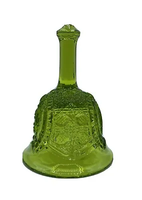 Vintage Early Viking Glass Green Bell Art Glass 3 7/8  • $10