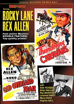 Rocky Lane - Rex Allen- Thundering Caravans - Old Overland Trail- Leonard Nimoy • $14.95