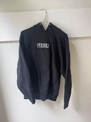 Vintage Skateboards Baker Hoodie Mens Large Black Skate Active Y2K • $28.53