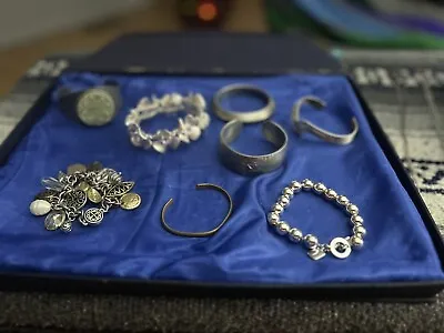 Lot Of 8 Vintage Bracelets Some Signed Antique  Scottish Charm Mixed Lot • $35