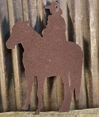 Vintage Cast Iron Wall Décor Cowboy On His Horse 9  X 6.25  • $3.59