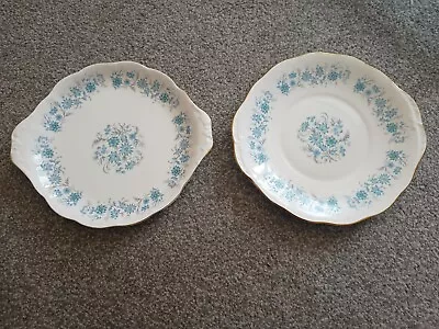 2 X Colclough Braganza 10 Inch Cake Plates • £6