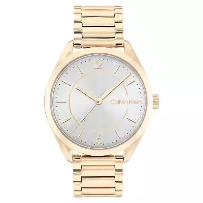 Calvin Klein Carnation Gold Steel Grey Dial Women's Watch - 25200191 • $246