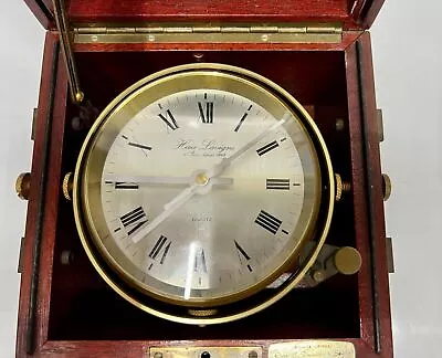 Nautical Antique Hour Lavigne A Paris Depuis 1848 Chronometer Quartz Clock • £698.34