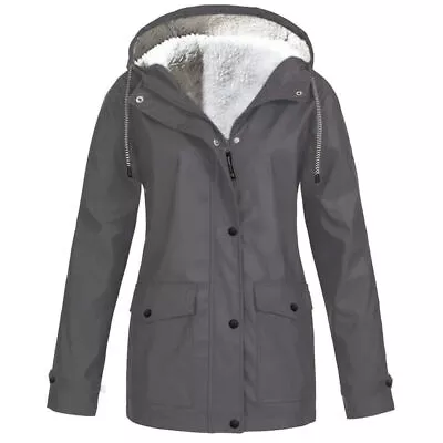 Women Waterproof Rain Ladies Fleece Lined Warm Jacket Winter Coat TOP Outdoor  • £19.99