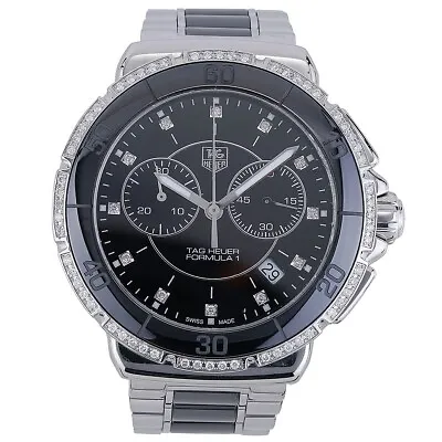 Tag Heuer Formula One Diamonds Chronograph 41mm Watch CAH1212.BA0862 Excellent • $1600