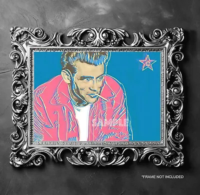 James Dean Pop Art Poster Print Pink Blue Film Wall Art Pop Art Poster Print • £9.19