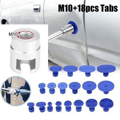 M10+18pcs Tabs Car Body Paintless Dent Repair Pulling Tab Tool Auto Kit Parts • $8.76