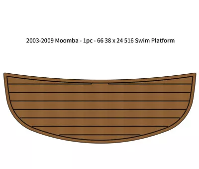 2003-2009 Moomba 1pc 66 3/8 X 24 5/16 Inch Swim Platform Boat EVA Teak Floor Pad • $231