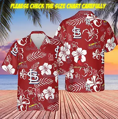 [SALE]st. Louis Cardinals Shirt Jersey Aloha Button Down Shirt Floral Tropical • $24.99