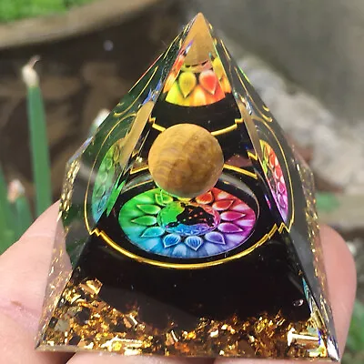 5*5*5cm Orgonite Pyramid   Ball，Chakra Energy Quartz Crystal Healing Reiki 1pc • $5.50