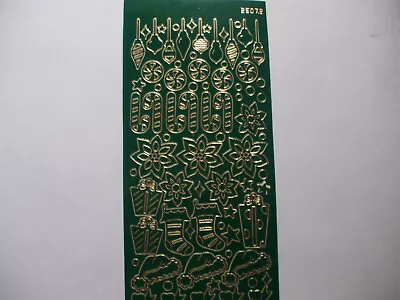 £1.99 • Buy Christmas  Card Making Peel Offs ;-   Gold & Green Inner Bits     [32]