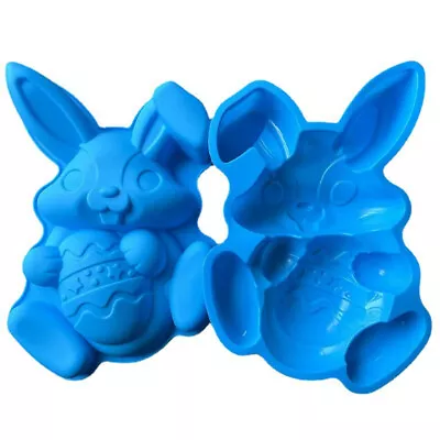 Rabbit Easter Eggs Bunny Chocolate Fondant Cake Mold Silicone Mould Baking Tools • £8.38