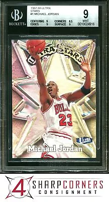 1997 Ultra Stars #1 Michael Jordan Bulls Hof Bgs 9 • $65