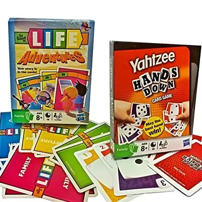 The Game Of Life Adventures And Yahtzee Hands Down Card Game (2 Pack) • $17.19
