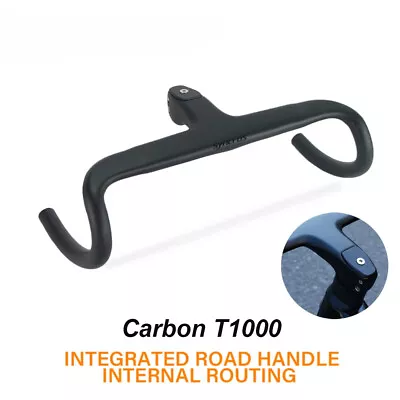 T1000 Carbon Fiber Road Bike Integrated Handlebar Internal Routing With Spacer • $152.88