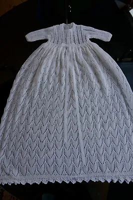 £45 • Buy Shetland Knitting Christening Gown Beautiful & Pristine
