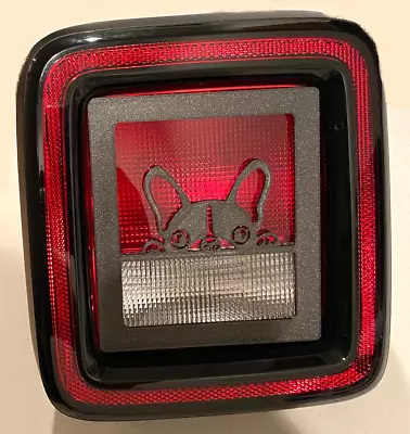$46.99 • Buy Frenchie French Bulldog 3D Bk For Jeep Wrangler JK/JKU/JL Rear Tail Light Cover 