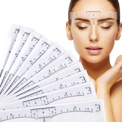 £2.81 • Buy 10/50/100pcs Eyebrow Rulers 3D Balance Template Stencil Shaper Makeup Supplies
