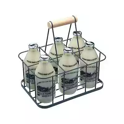 Kitchencraft Living Nostalgia Wire Metal Milk Crate Bottle Carrier 29 X 20 X 13 • £19