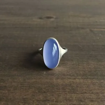 Blue Chalcedony 925 Sterling Silver Ring Mother's Day Jewelry All Size SP-603 • $13.39