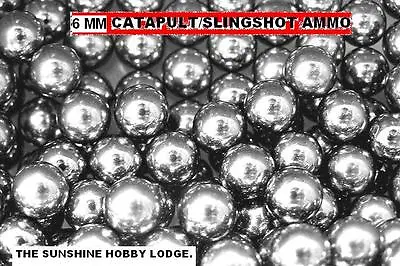 £5.51 • Buy Catapult Slingshot Ammo 6mm Carbon Steel Shot Ball Bearings, Pk Of 100, 250, 500