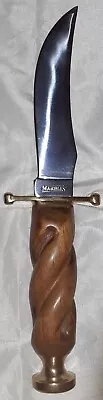 RARE! Vintage Marbles Gladstone MI. Knife 6  Blade Spiral Carved Wood Handle • $159.95