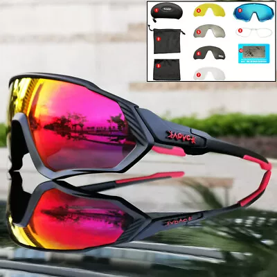 Unisex Cycling Sunglasses Polarized Glasses MTB Road Bike Sports Goggles 5 Lens • $30.99