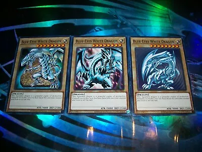 3x Blue-Eyes White Dragon 3 Artworks Unlimited Edition Common LDK2 Yu-Gi-Oh! • $4.35