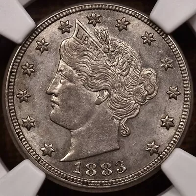 $48.01 • Buy 1883 With CENTS Liberty V Nickel, NGC AU58, Original & Choice DavidKahnRareCoins