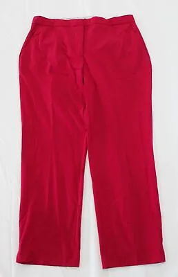 Zara Women's Slim Straight Leg Trousers EJ1 Magenta Pink US 10 NWT   • $13.50