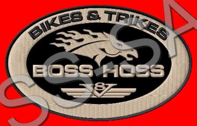 $33 • Buy 🔨+++++boss Hoss V8 Bikes & Trikes Xl Embroidered Patch+++++iron/sew On ~10-3/4 