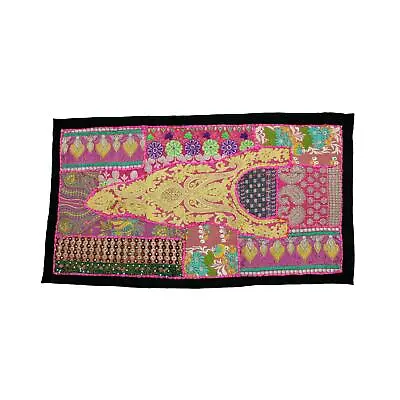 Vintage Tapestry Indian Handmade Art All Occasion Gift Patchwork Wall Hanging Ay • $19.99