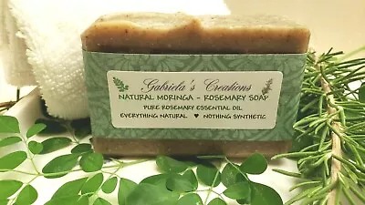 NATURAL ORGANIC MORINGA ROSEMARY SOAP With Pure Rosemary Essential Oils • $9.99